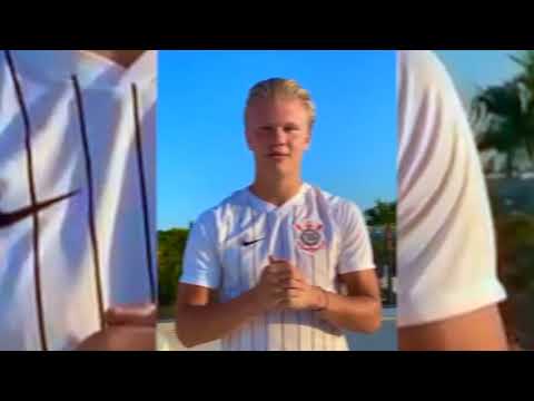 Borussia Dortmund -Haaland Posa com Camisa do Corinthians para Agradecer Mensagens de Aniversário