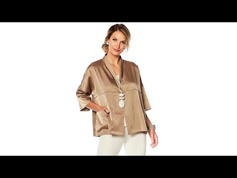 MarlaWynne Hammered Satin Boxy Jacket