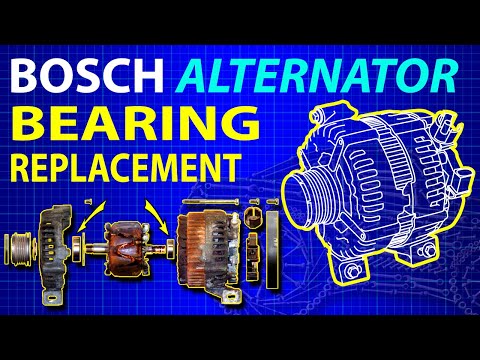 BOSCH ALTERNATOR FRONT AND REAR BEARINGS REPLACEMENT