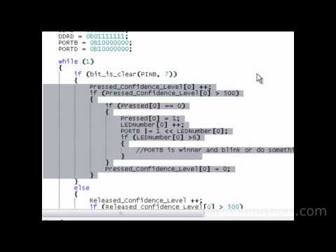 15. Arduino for Production!  AVR Atmega32 - The button Game