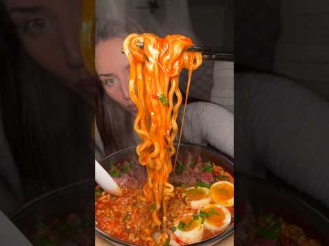 EAT BULDAK RAMEN & STEAK WITH ME 🔥 #shorts