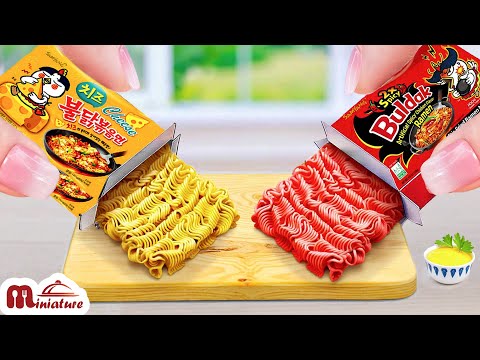 Spicy Noodles with Crispy Fish Cake and Creamy Cheese Sauce