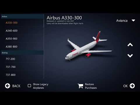 Infinite flight 21.4 all the new A330 livery’s