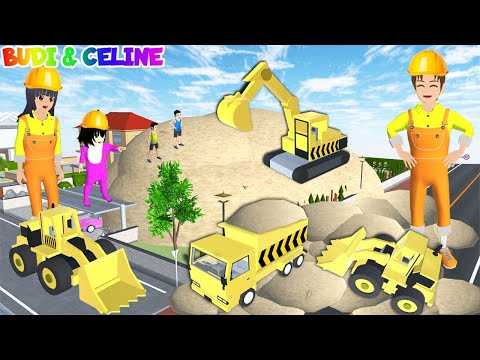 Hah?Rumah Yuta Hilang Tertimbun Pasir 😱 | Yuta Mio Celine Jadi Supir Truk Excavator Bersihkan Pasir