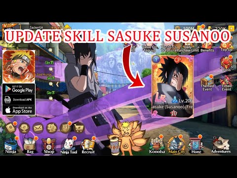 Nindo Fire Will Gameplay - New Update Skill LR Sasuke Susanoo Naruto Free All LR & UR