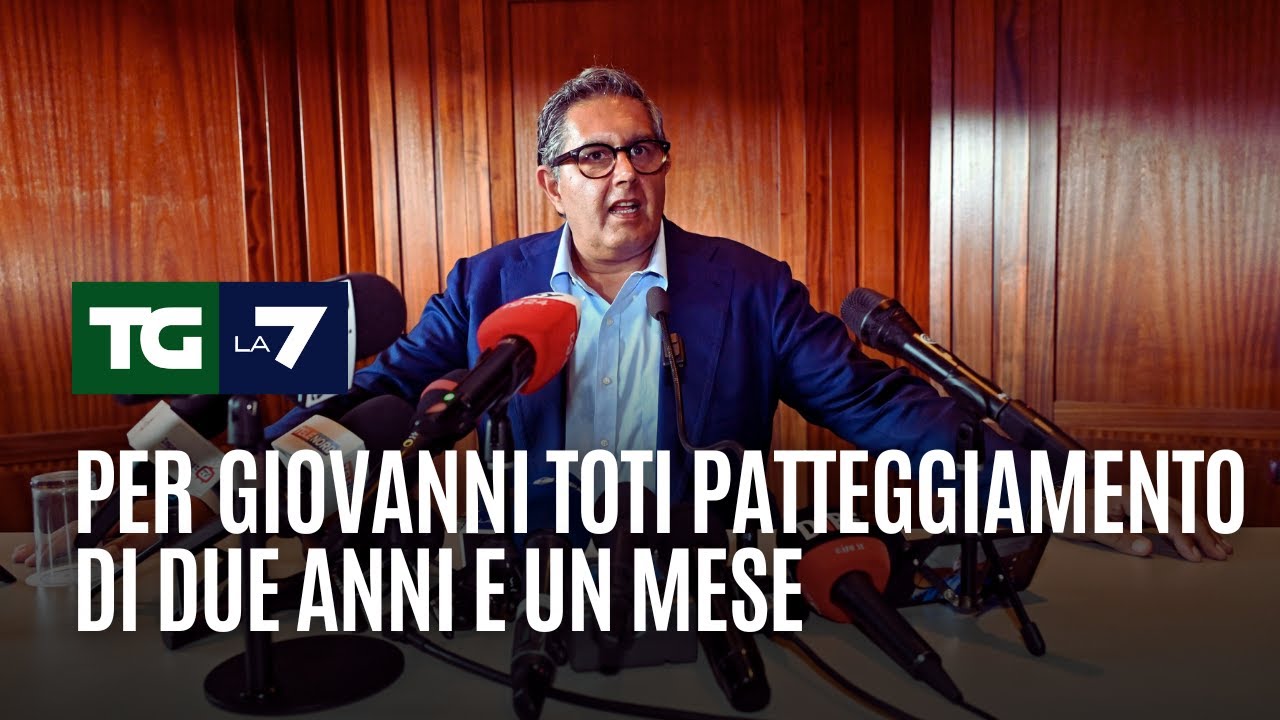 Per Giovanni Toti patteggiamento di due anni e un mese