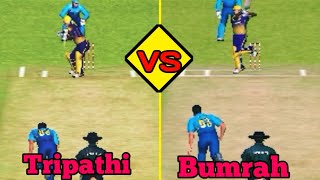 R Tripathi vs Jasprith bumrah who is the best cricket player/#cricket/#realcricket20/#shorts