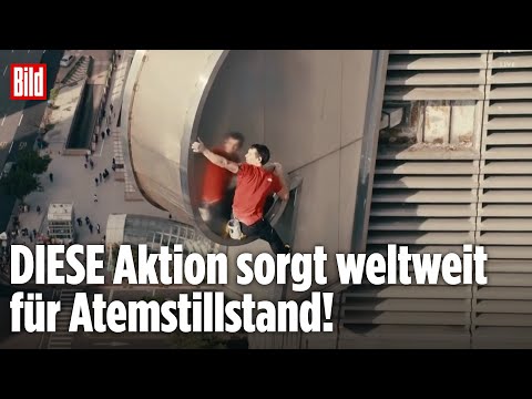 TAIPEI: Waghalsiges Spektakel! Alex Honnold klettert ungesichert auf 508 Meter hohen Wolkenkratzer!