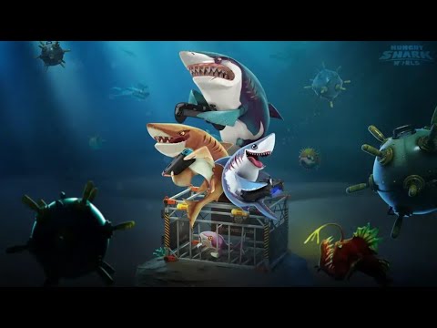Hungry shark world Gameplay - Leo, Megalodon vs Kraken, Mr Snappy, Toxic shark, Magic shark,Robo