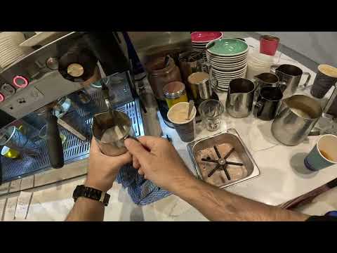 POV barista work in a morning rush in a Melbourne cafe