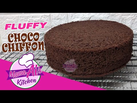 Fluffy Chocolate Chiffon Cake / Easy Chocolate Chiffon