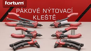 Fortum kleště nýtovací s otočnou hlavou COMBO, pro nýt. matice M3-M6 a trhací nýty