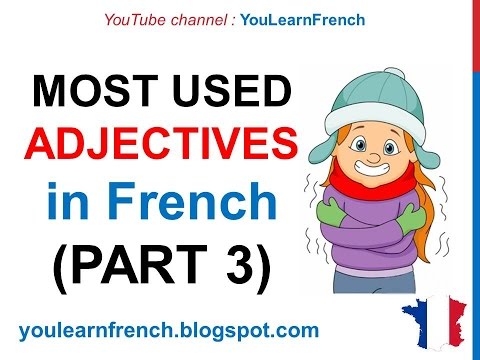 French Lesson 243 - 100 Most common ADJECTIVES in French PART 3 Must know Most used expressions