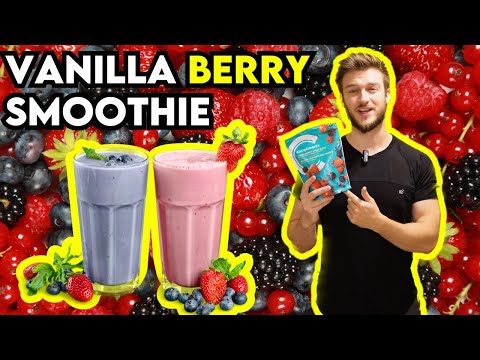 How to make a Berry Vanilla Protein Smoothie (Recipe)