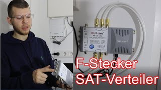 F-Stecker konfektionieren / Multischalter / SAT-Verteiler! ElektroM