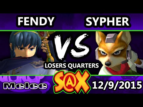 S@X 127 - Fendrick Lamar (Marth) Vs. Sypher Phoenix (Fox) SSBM Losers Quarters - Smash Melee