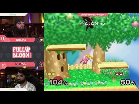 Sirmeris (Peach) vs Zain (Marth) - Melee Singles Losers Semi-Final - Full Bloom 2024
