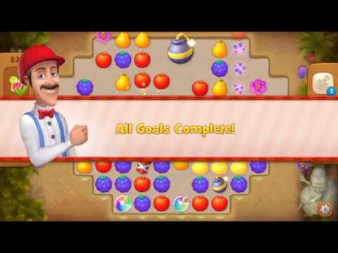Gardenscapes | Difficult Level 831 with no boosters in 17 turns