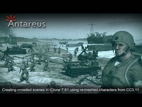 Creating crowded scenes in iClone 7 using re-meshed characters from CC3