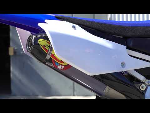 FMF 4.1 RCT Slip On Muffler Exhaust Al CF End Cap For YZ250 2
