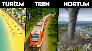 🔥 TURİZM, TREN, ORMAN ve HORTUM FELAKETİ! | Cities Skylines 1 #18