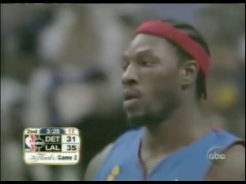 Ben Wallace Defense vs Lakers - 2004 Finals Game 2