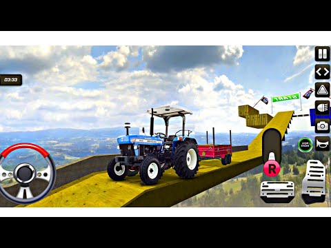 Real Cargo Tractor Trolley Farming Simulation - impossible heavy tractor tracks driving gameplay apk