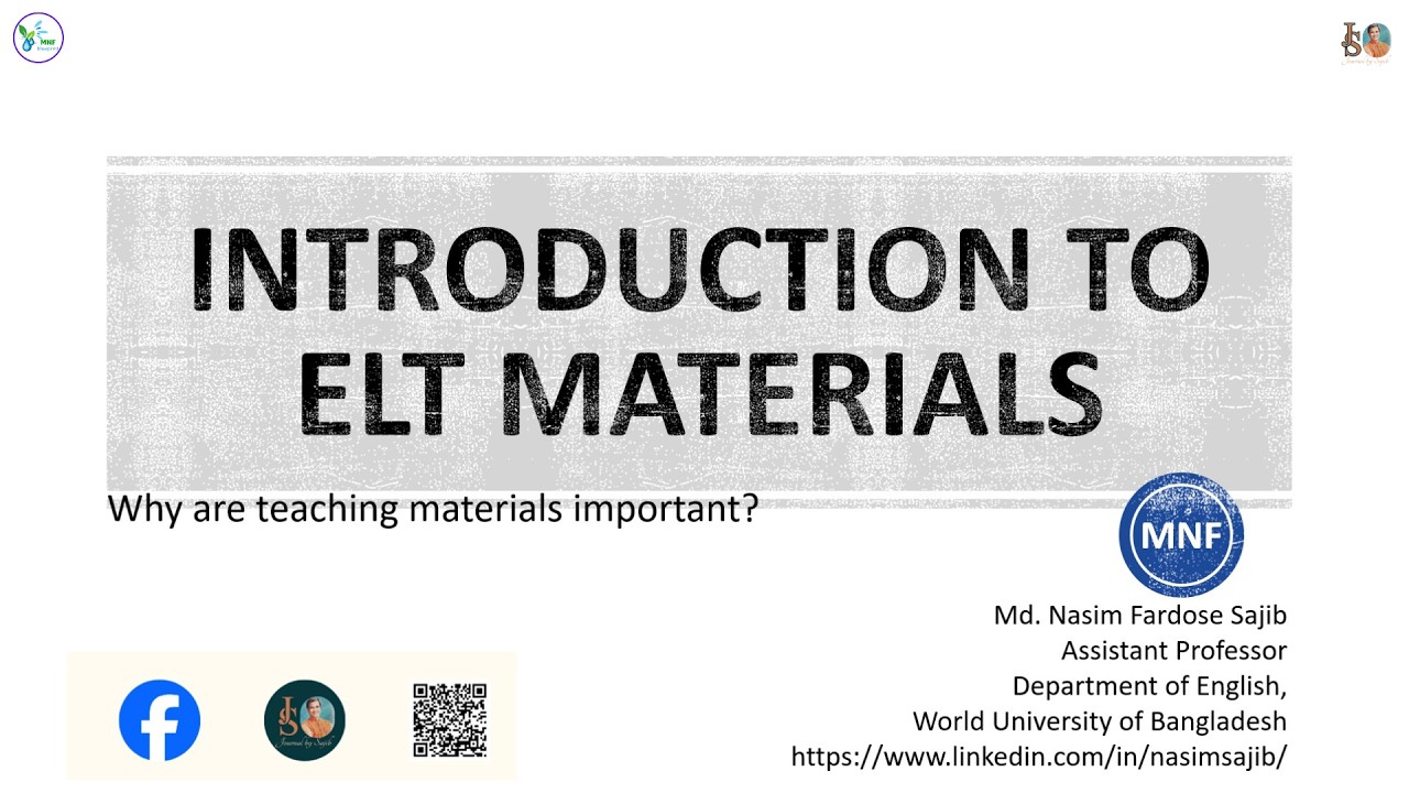ELT Materials Explained | A Complete Introduction for English Language Teachers & Students