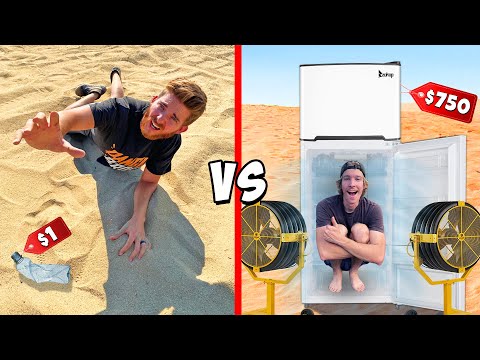$1 VS $750 DESERT SURVIVAL FORTS *Budget Challenge*