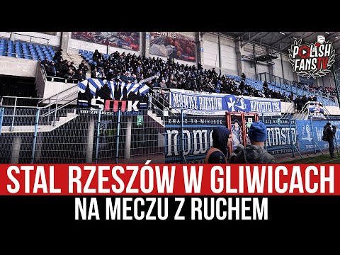 Stal Rzeszów w Gliwicach na meczu z Ruchem (26.02.2023 r.)