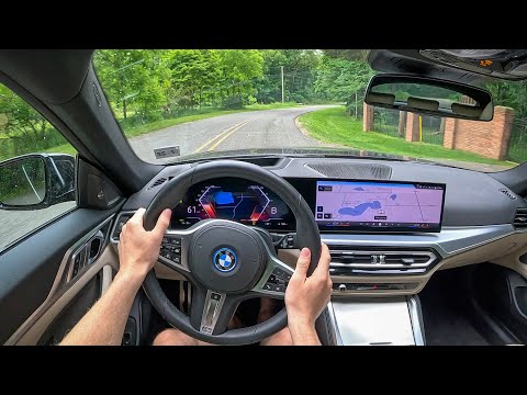 Thumbnail for 2024 BMW i4 xDrive40 Gran Coupe - POV Backroad Blast (Binaural Audio) by GAZ, SEAT, BMW, BMW i4, Car