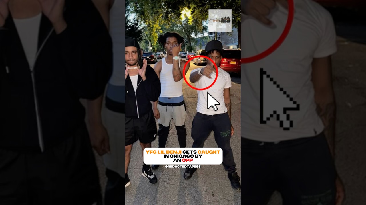 YFG Lil Benji Gets Caught Lacking By An Opp In Chicago. 📸 #yfgfatso #bloodhoundliljeff #chiraq