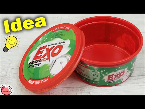 Best Reuse Idea Out of Dish Wash Bar Container || Beautiful Flower Vase Making || Handmade Craft