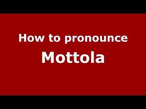 How to pronounce Mottola