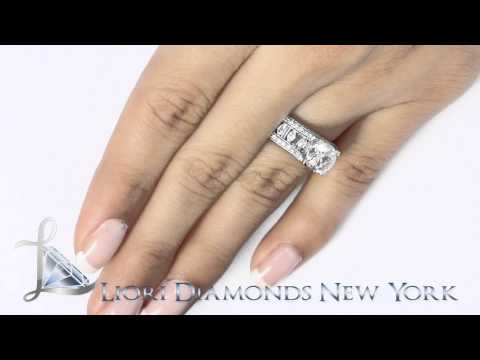 ER-1067 - 3.58 Carat G-VS1 Certified Natural Round Diamond Engagement Ring 14k White Gold