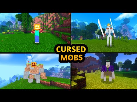 RIAN 42 - 😱😱!! CURSED MOBS || ADDON CURSED MOBS MINECRAFT MCPE