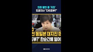 의회 발언하던 도쿄지사 '깜짝' #shorts
