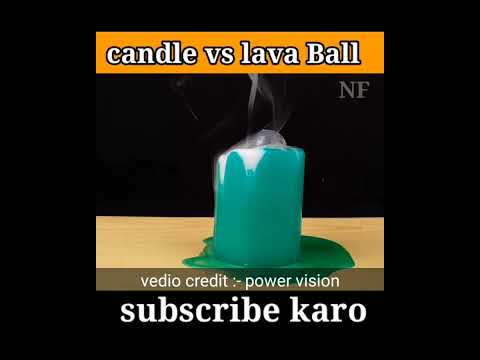 candle 🕯️ vs lava ball 🏀😱 #crazyxyz #titanium #mrindianhacker #facts #scienceexperiment #shorts