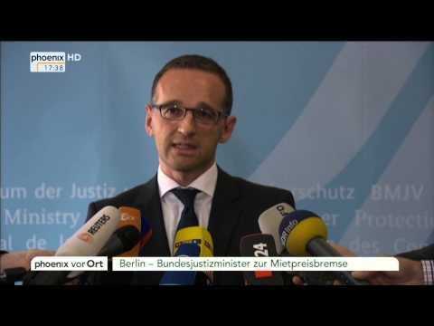 Mietpreisbremse: Heiko Maas zum Maklerrecht am 01.10.2014