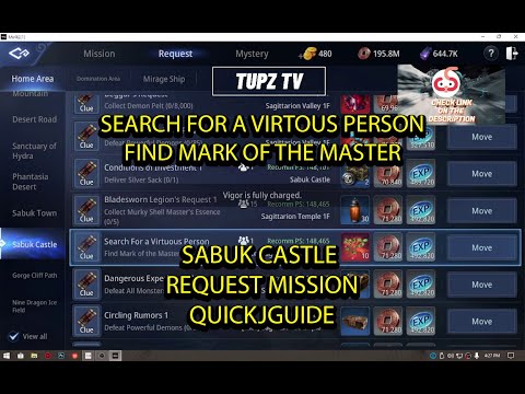 MIR 4 - FIND THE MARK OF THE MASTER | SEARCH FOR A VIRTOUS PERSON | REQUEST MISSION QUICK GUIDE