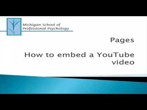 Faculty Moodle Training - How to Embed YouTube Videos