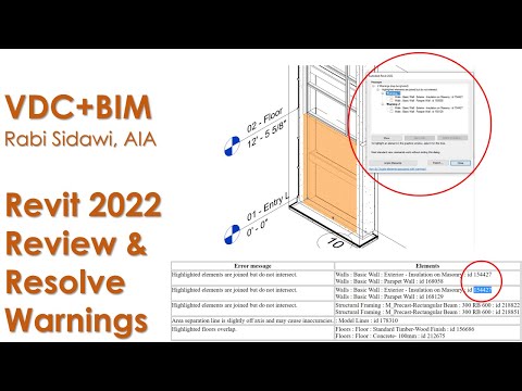 Revit 2022 Review & Resolve Warnings 4K