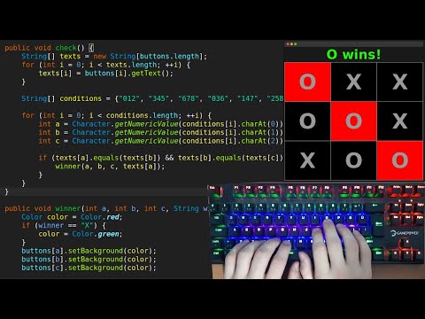 Asmr Coding Tic Tac Toe In Java No Talking Asmr Programming Coding Java