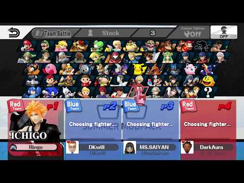 Smash 4 doubles Bo5 with DarkAura VS DKWill & Ms. Saiyan