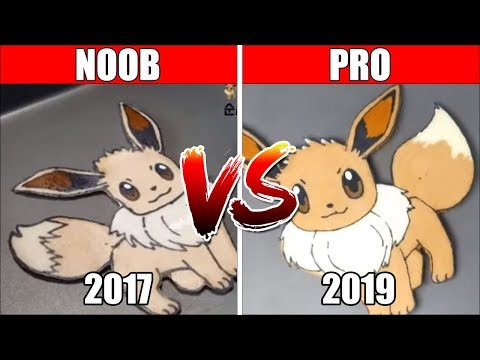 (Noob VS Pro) MY PANCAKE ART PROGRESS IN 2 YEARS - Pokemon All Eevee Evolutions