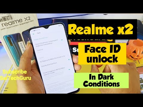 Realme x2 faceid unlock in dark conditions