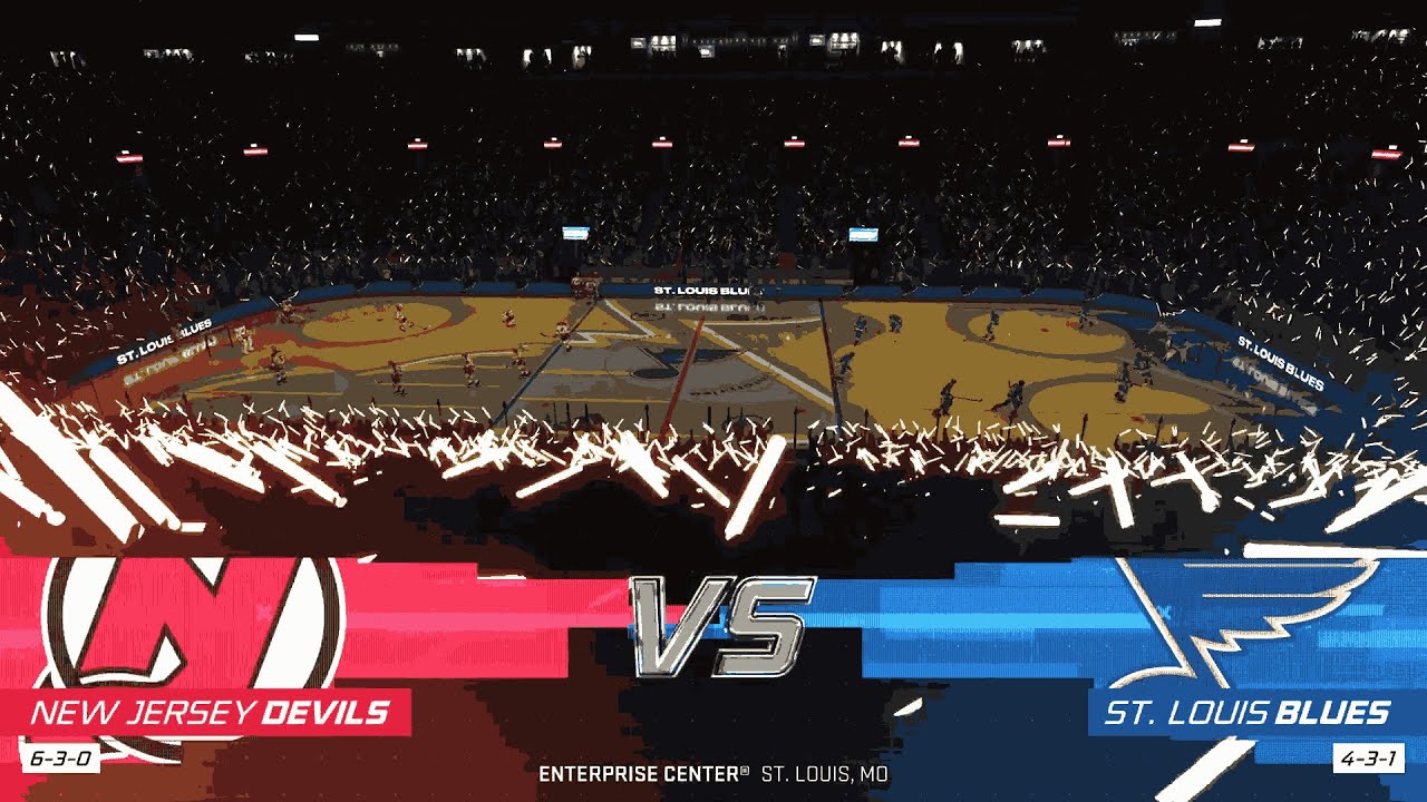 NHL 24 - 2025 Roster Update: Devils (6-3-0) vs Blues (4-3-1)