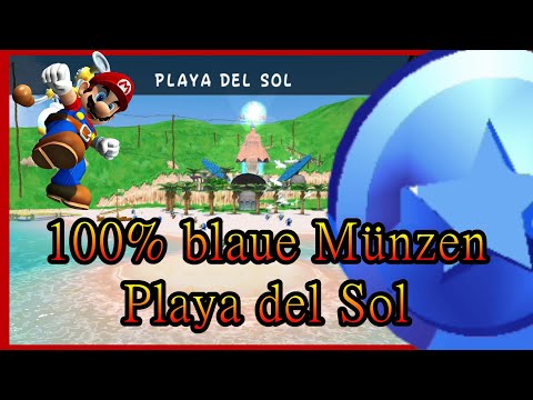 All blue coins location in Playa del Sol | Super Mario Sunshine | Super Mario 3D All Stars