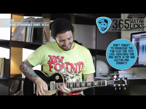 Lick 57/365 - Ascending Disharmonic Bends in Cm | 365 Guitar Licks Project