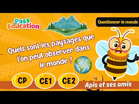 Quels sont les paysages que l’on peut observer dans le monde ? CP CE1 CE2 Apis & ses amis Exercices
